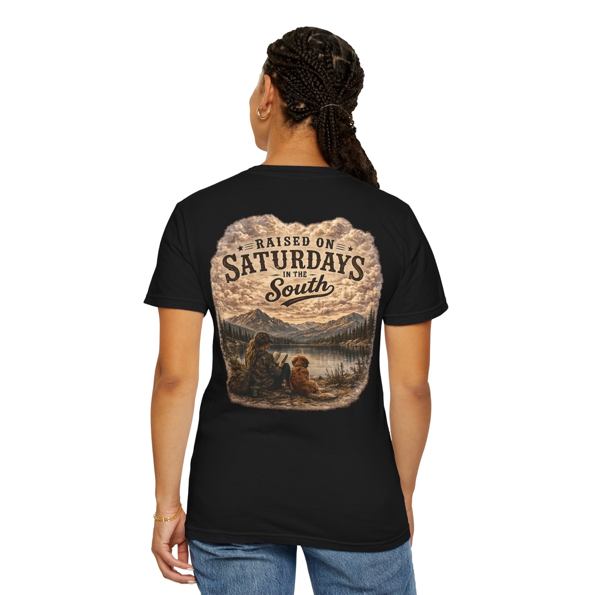 Raised On Saturdays In The South T-Shirt — Relaxing Saturday Morning In The Mountains