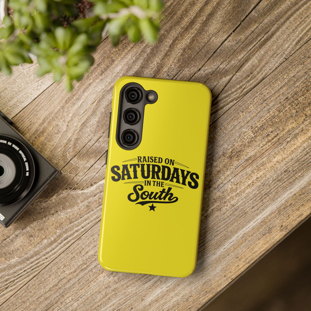 Raised On Saturdays In The South Phone Case-(yellow)