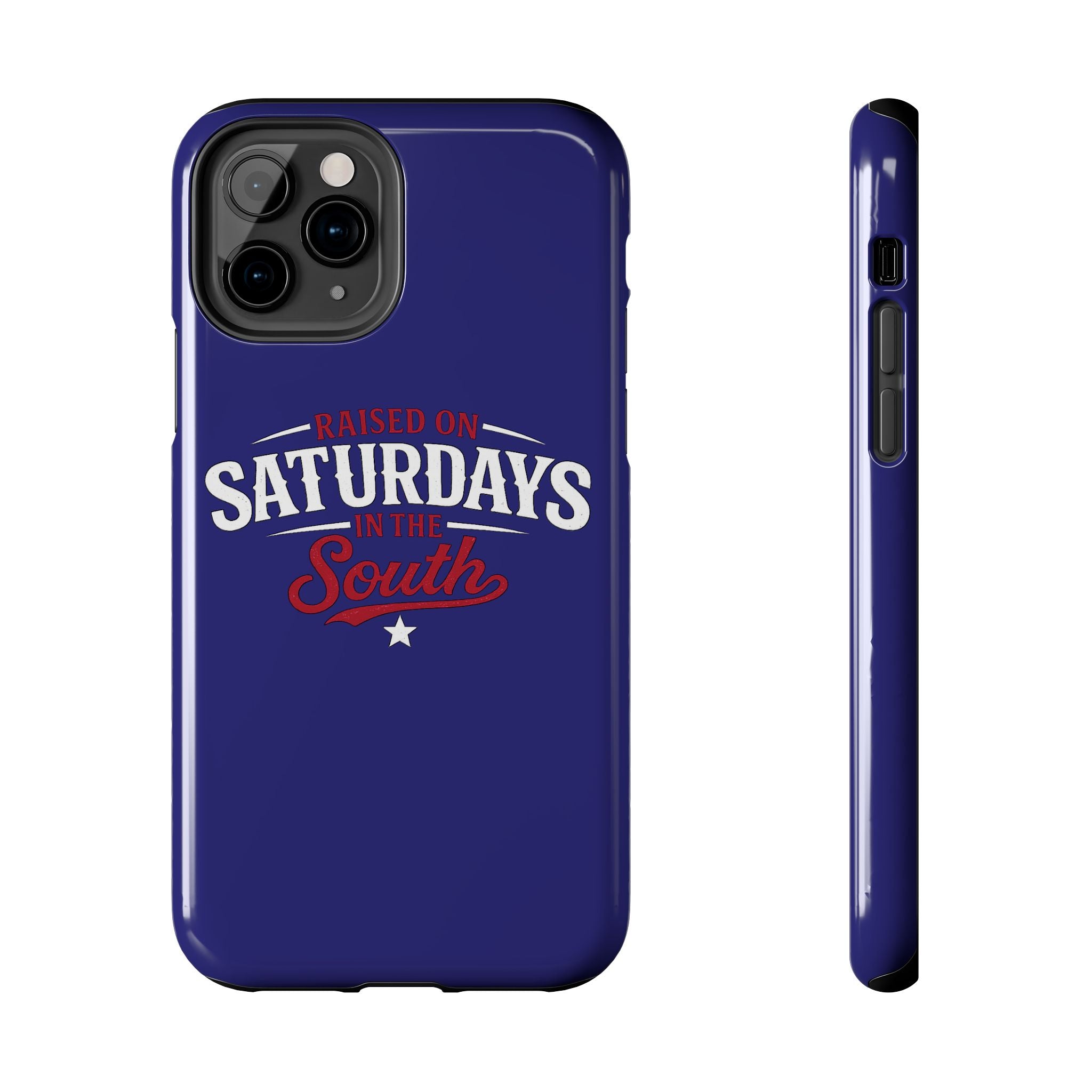 Raised on Saturdays in the South Phone Case-(blue)