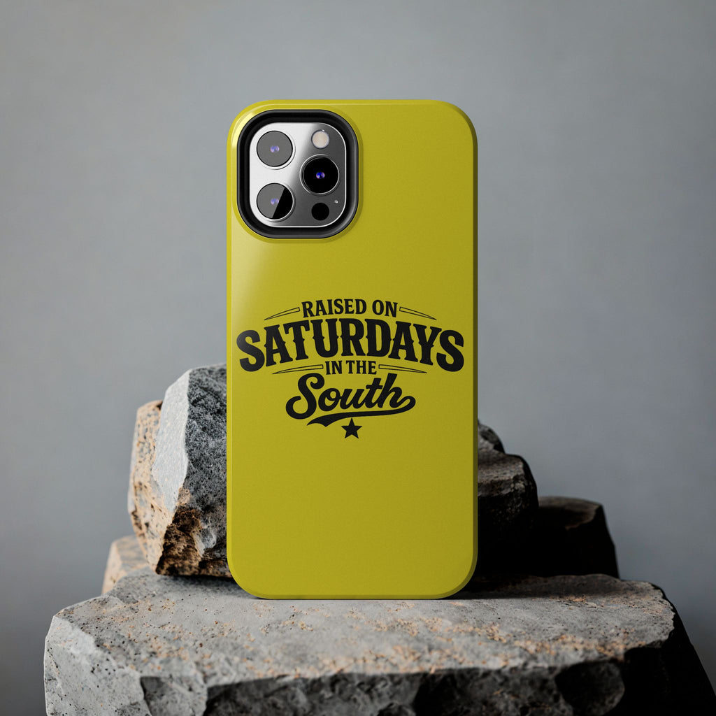 Raised On Saturdays In The South Phone Case-(yellow)