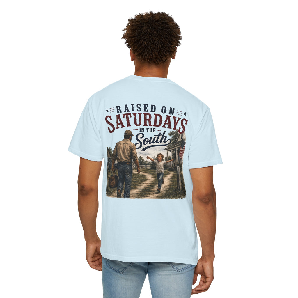 Raised On Saturdays In The South T-Shirt Boy Dad-"Daddy's Home"