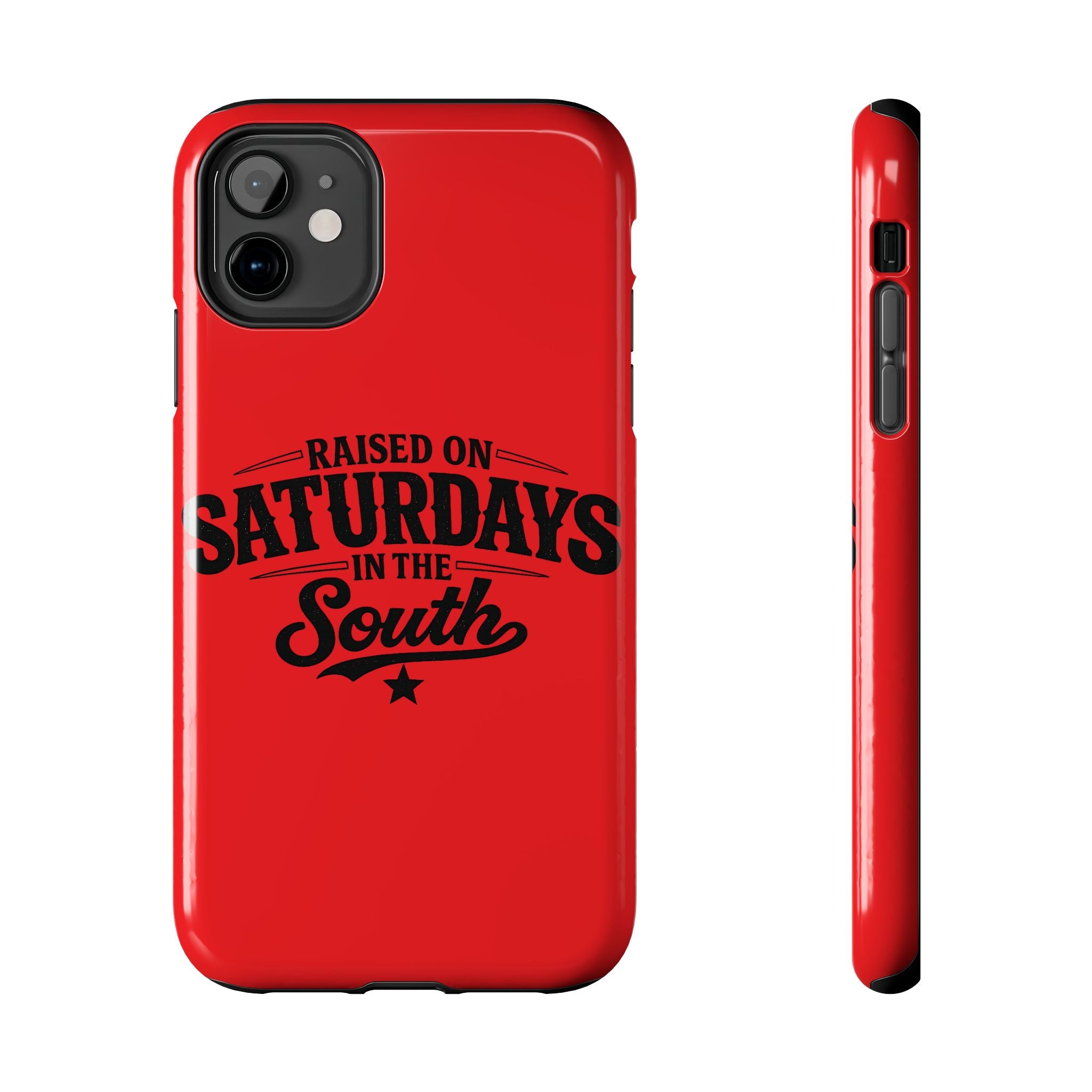 Raised On Saturdays In The South Phone Case-(red)
