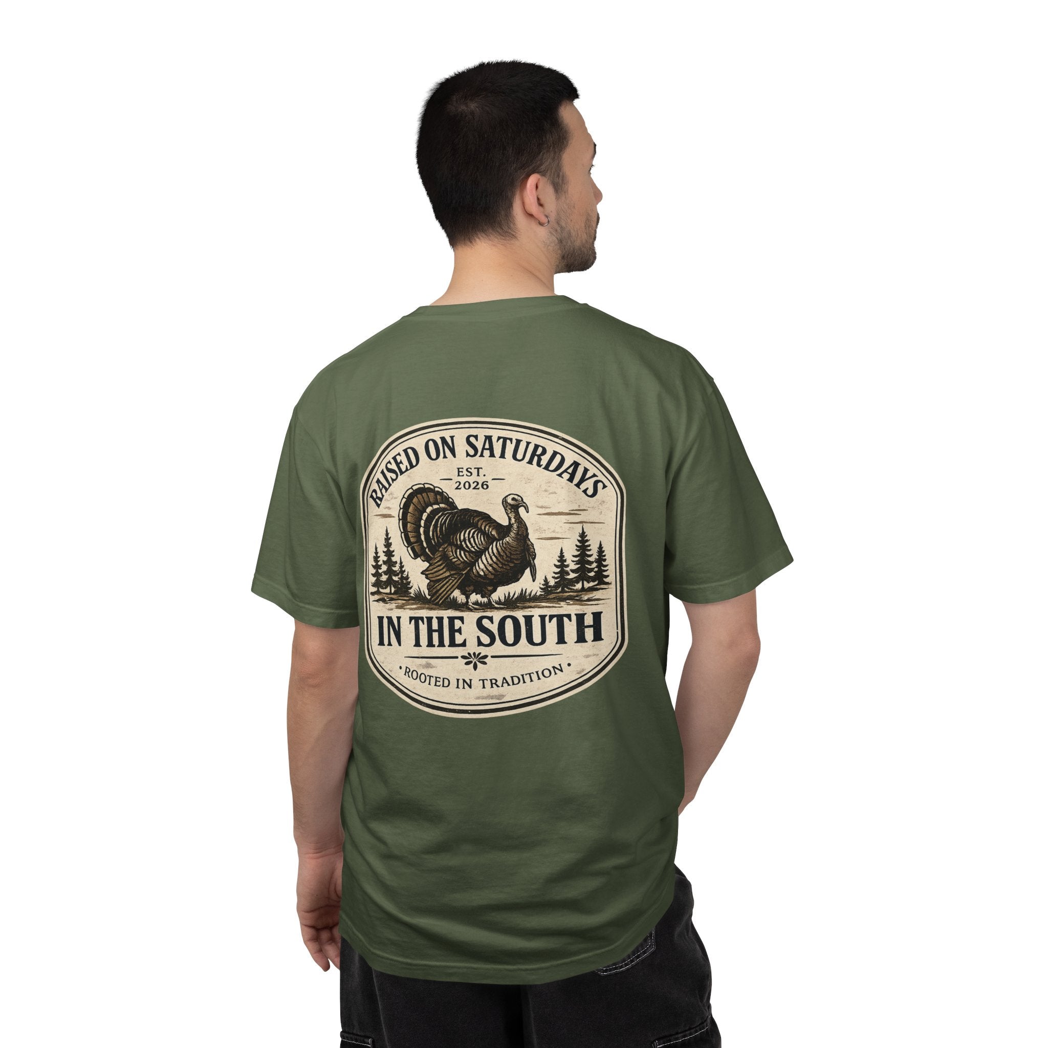 Raised On Saturdays In The South Southern Turkey Hunting T-Shirt
