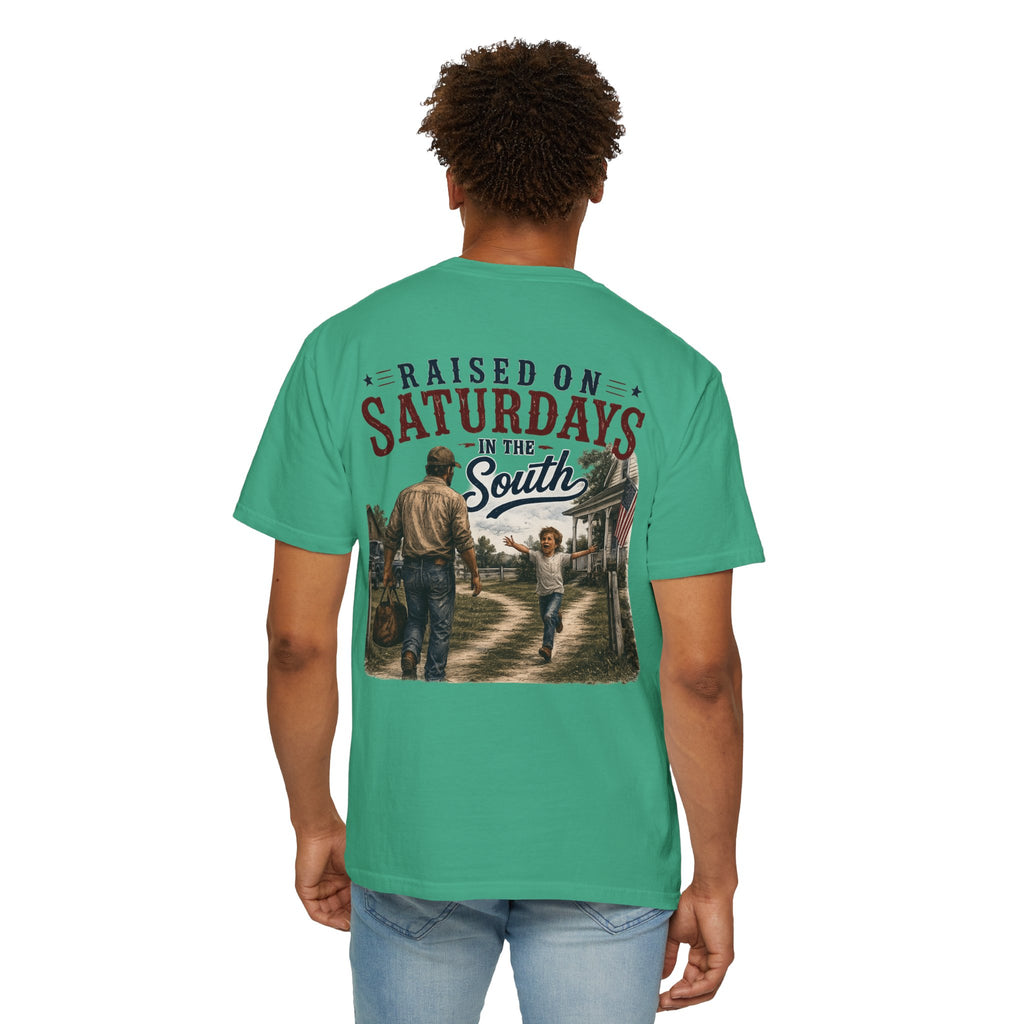 Raised On Saturdays In The South T-Shirt Boy Dad-"Daddy's Home"