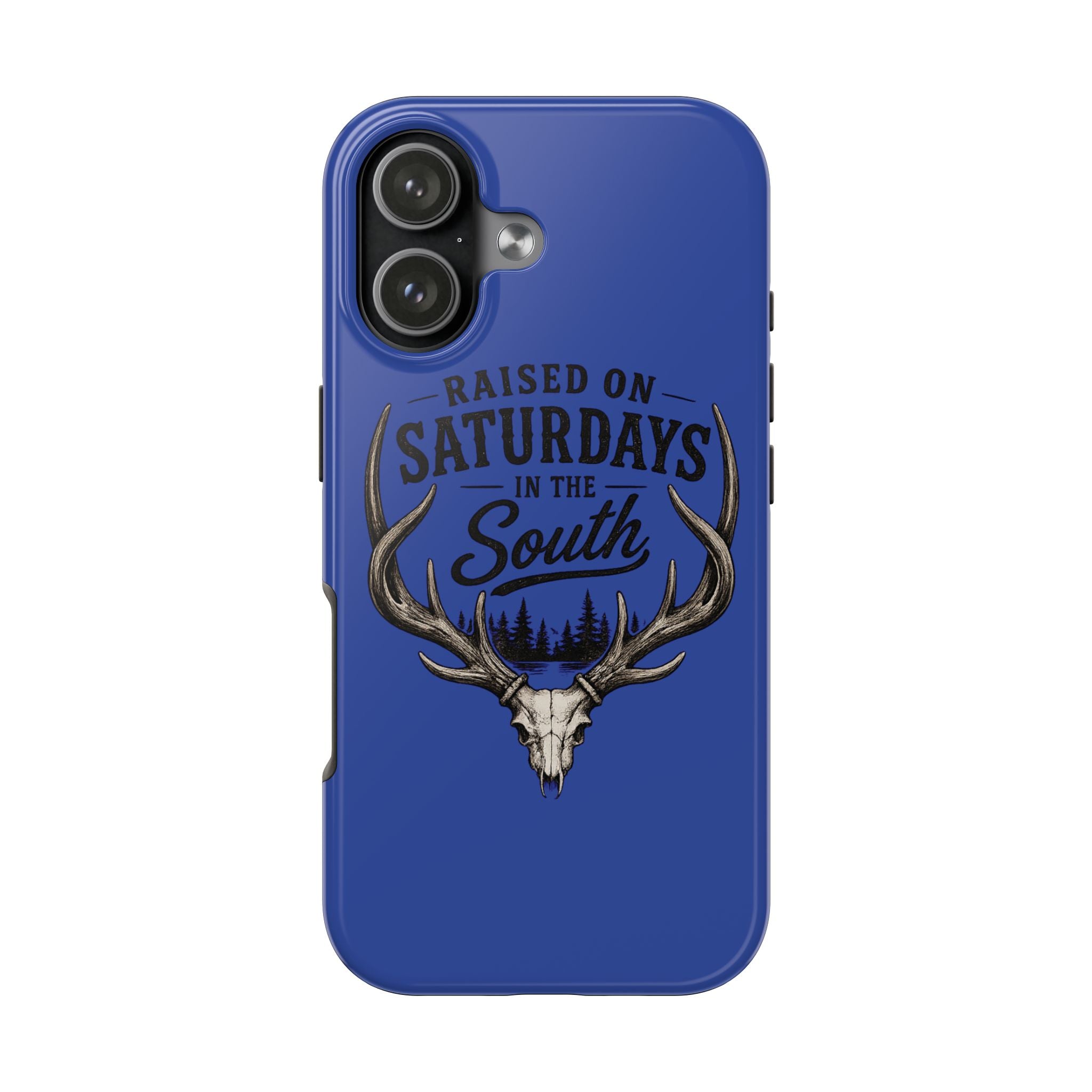 Raised On Saturdays In The South Phone Case - The Spread Runs Deep In The Woods-(blue)