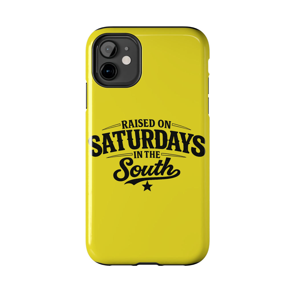 Raised On Saturdays In The South Phone Case-(yellow)