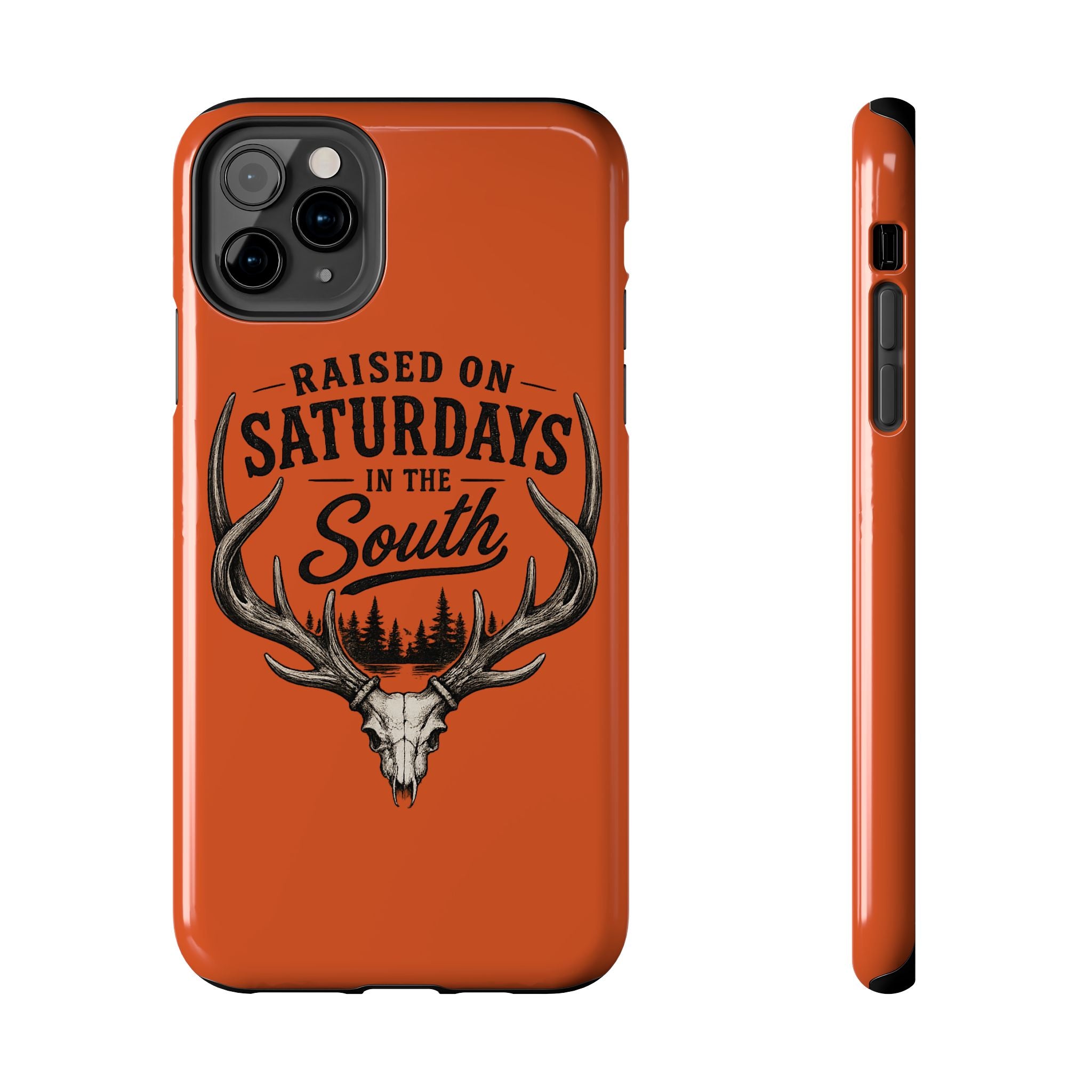 Raised On Saturdays In The South Phone Case-Spread Runs Deep In The Woods-(orange)