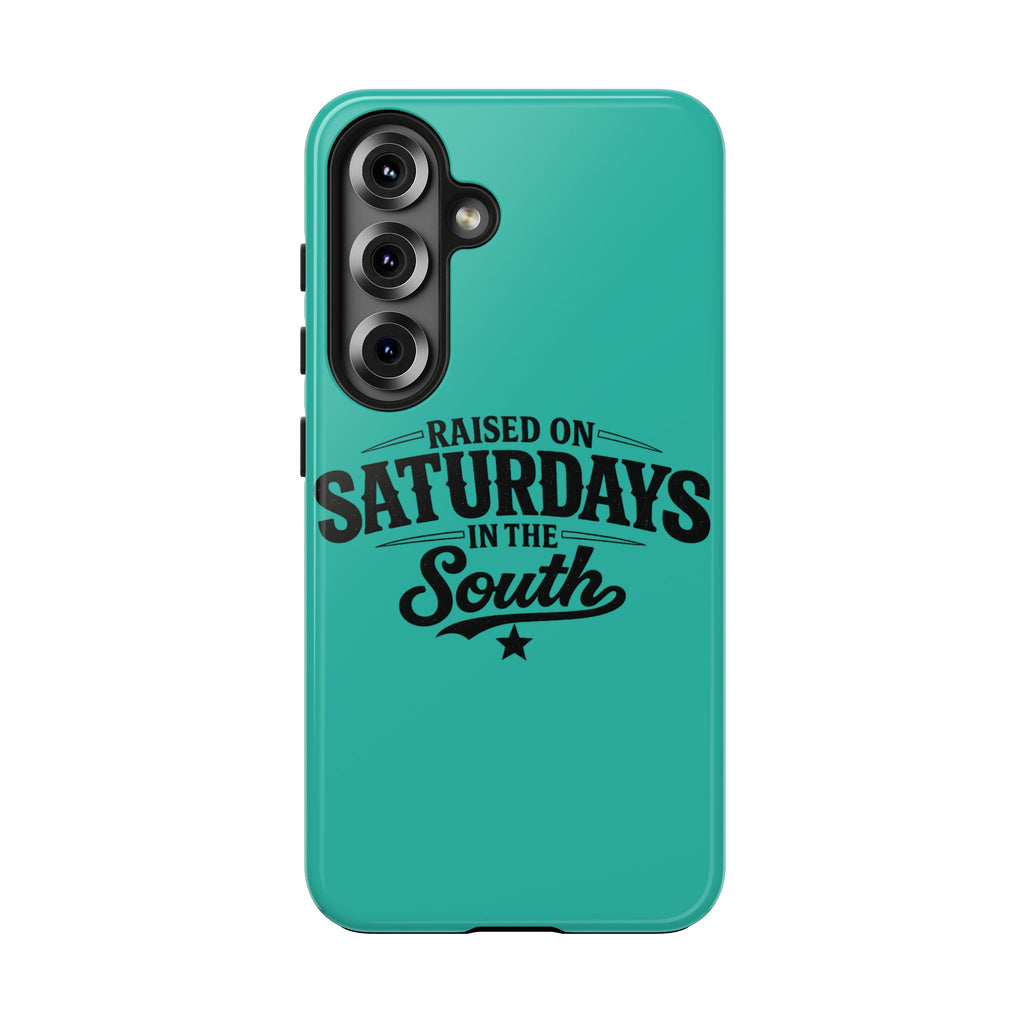 Raised On Saturdays In The South Phone Case-(blue)