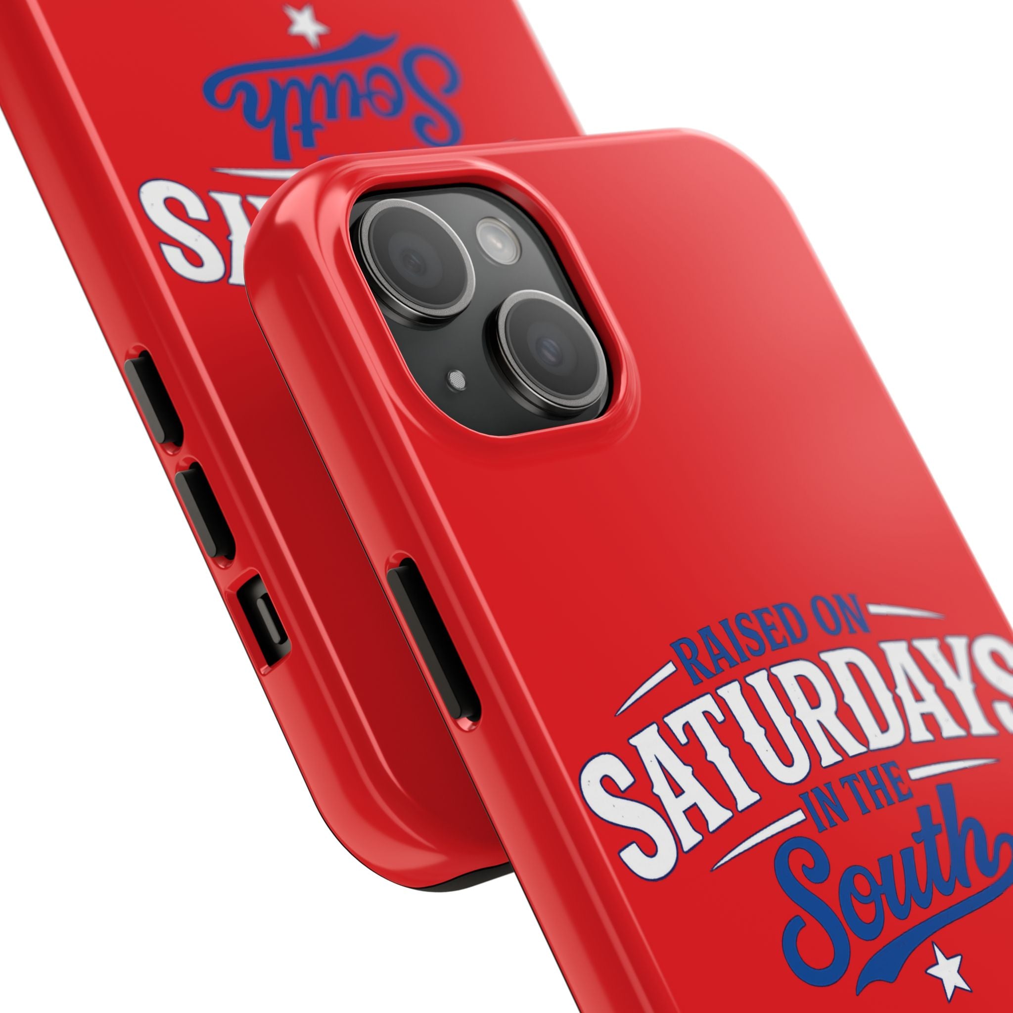 Raised On Saturdays In The South Phone Case-(red)