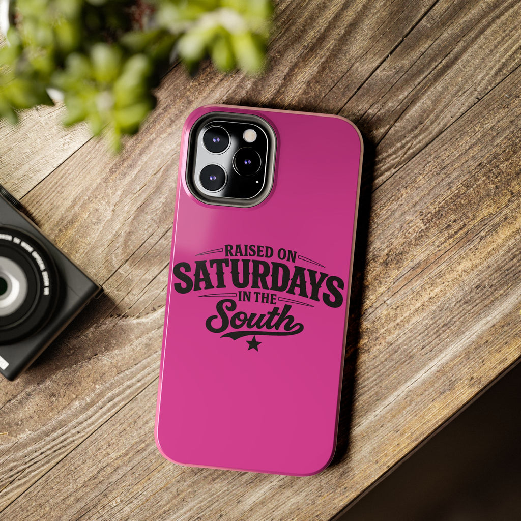 Raised On Saturdays In The South Phone Case-(pink)