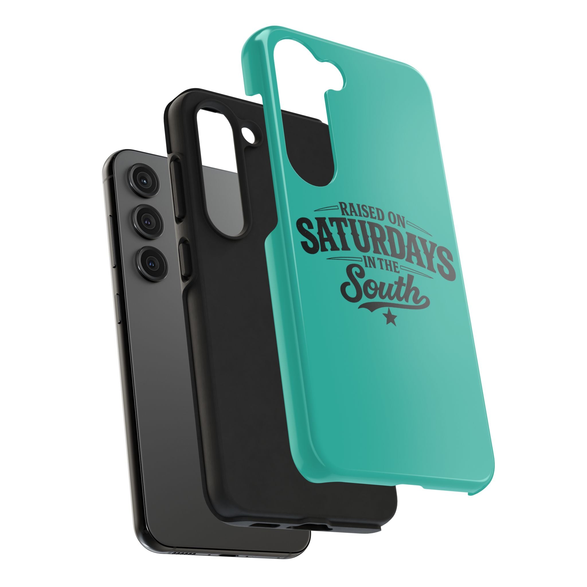 Raised On Saturdays In The South Phone Case-(blue)