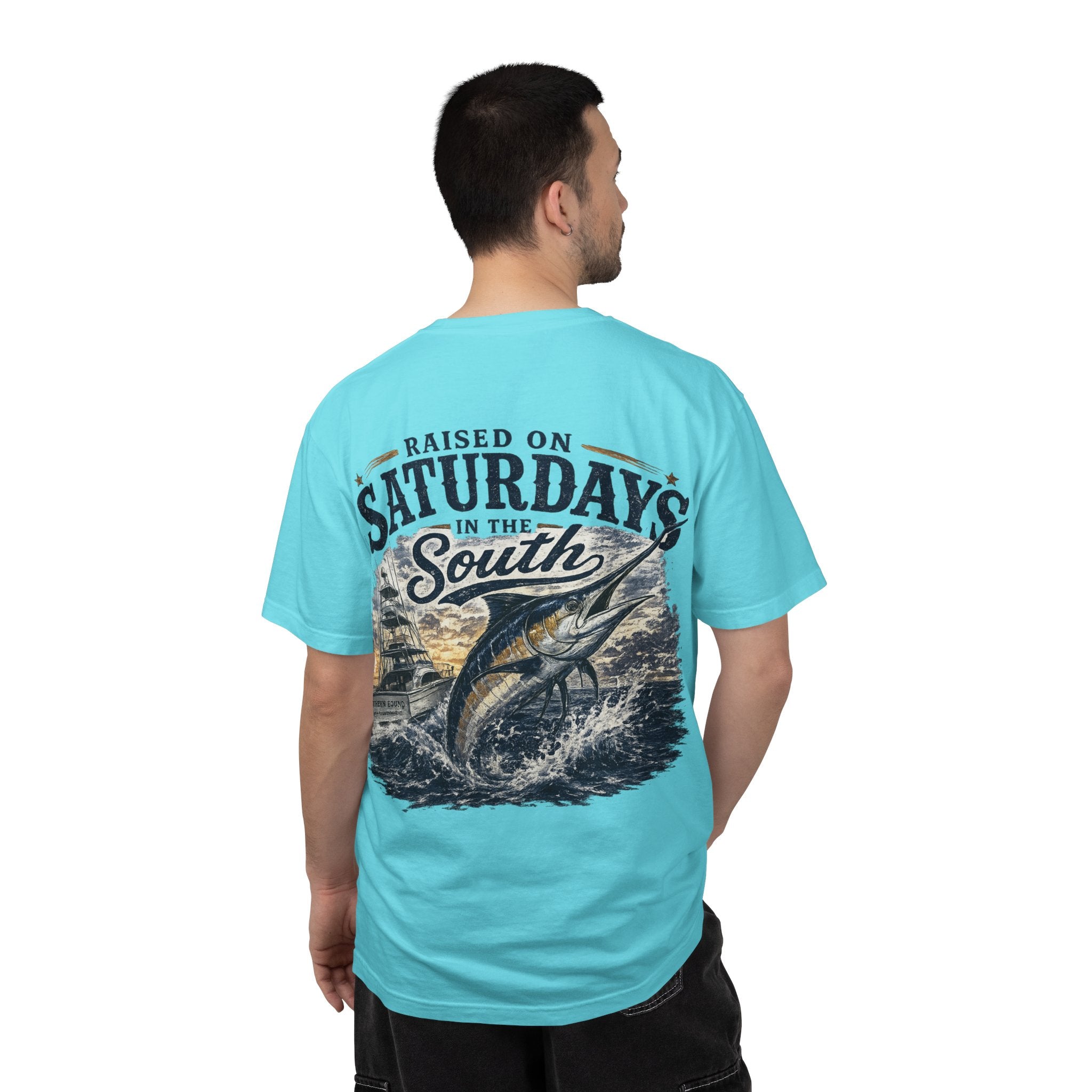 Raised On Saturdays In The South T-Shirt-Deep Sea Saturdays