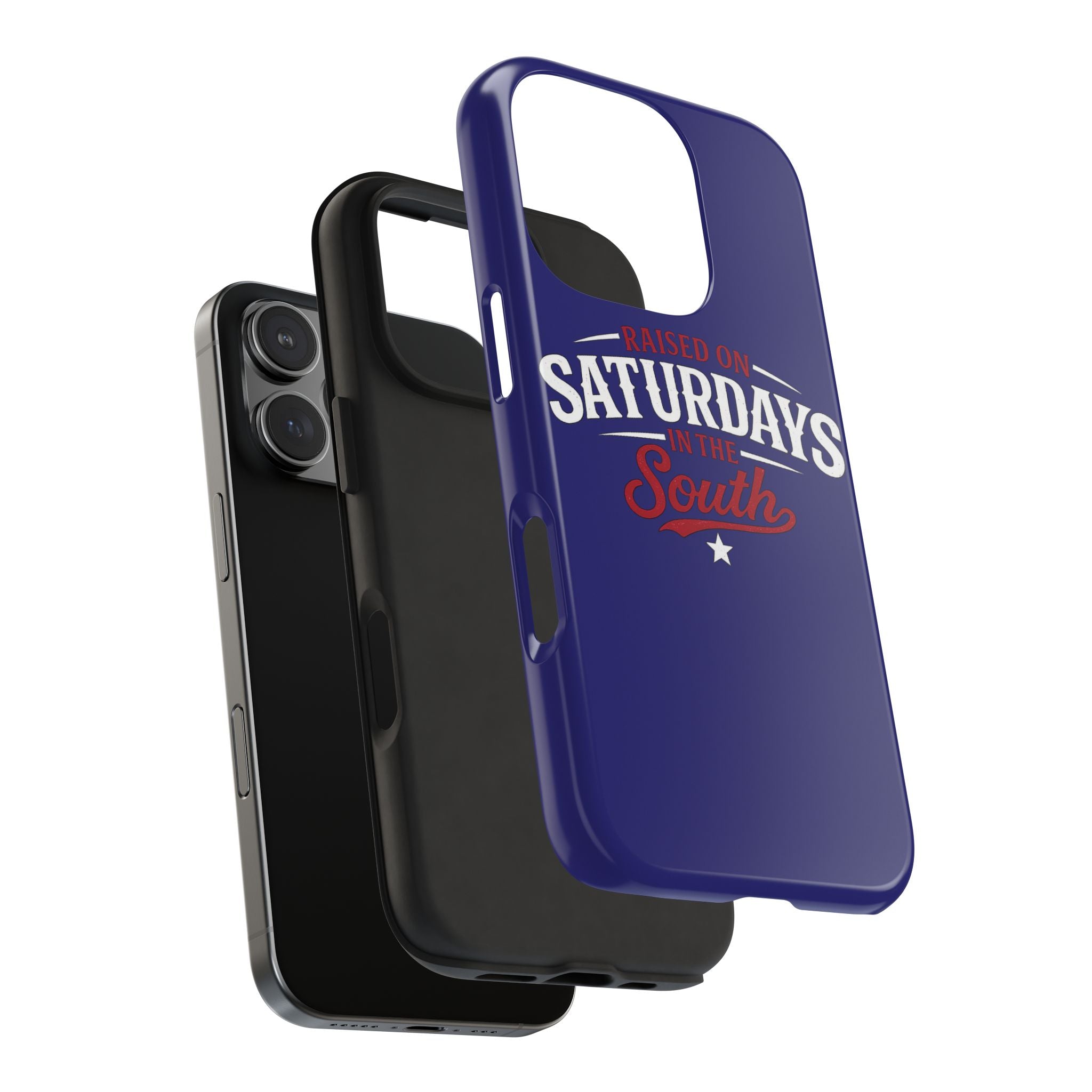 Raised on Saturdays in the South Phone Case-(blue)