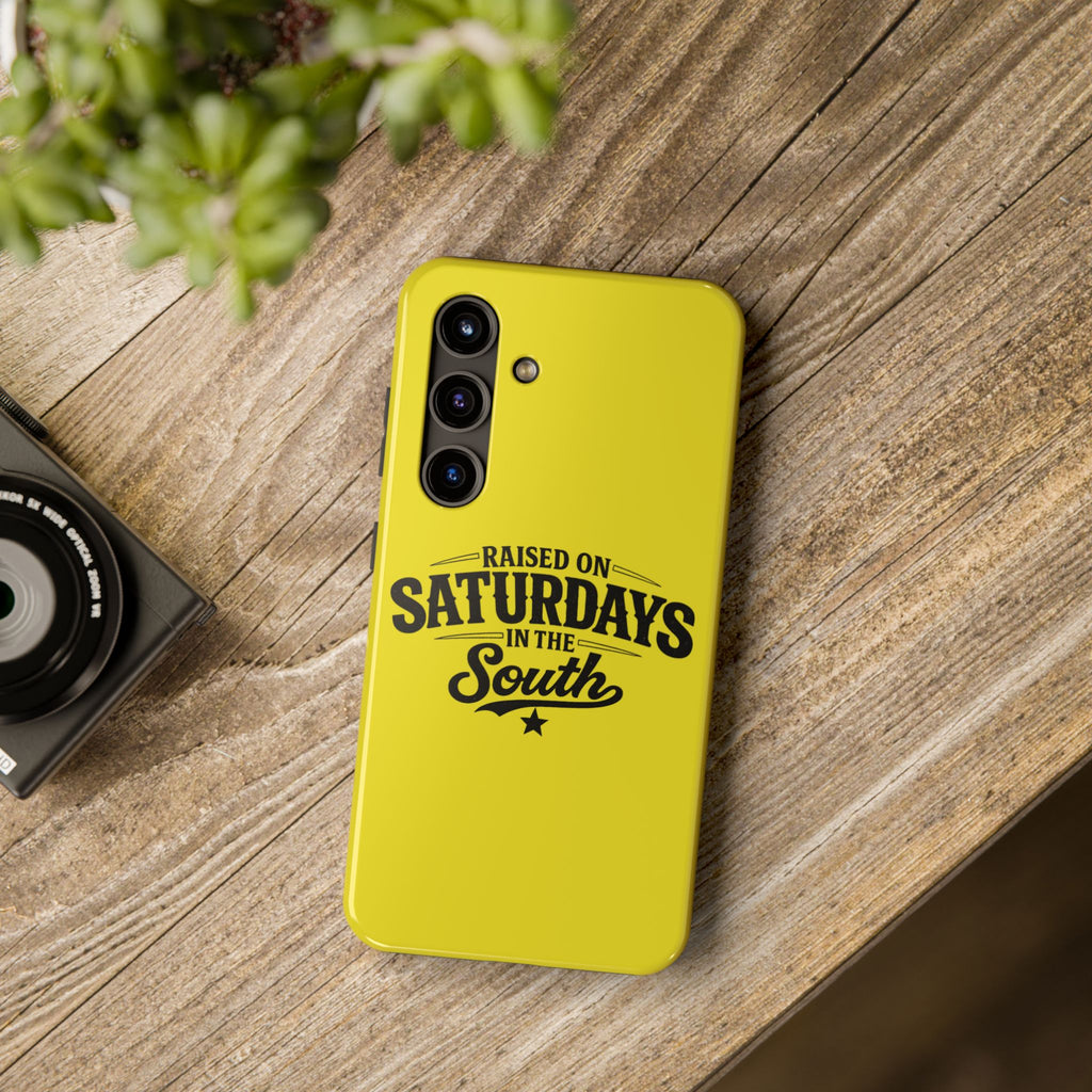 Raised On Saturdays In The South Phone Case-(yellow)